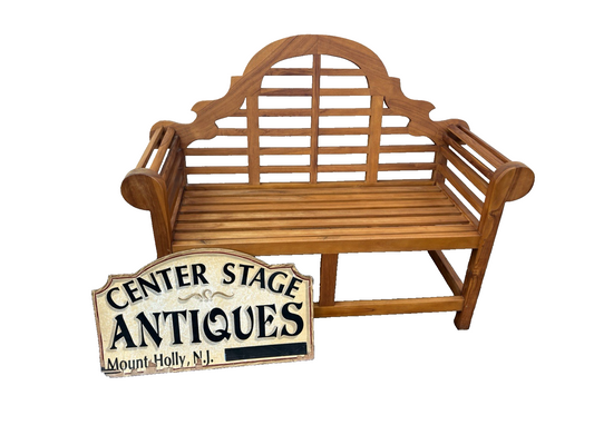 66872   BROYHILL Teak Settee Bench Chair