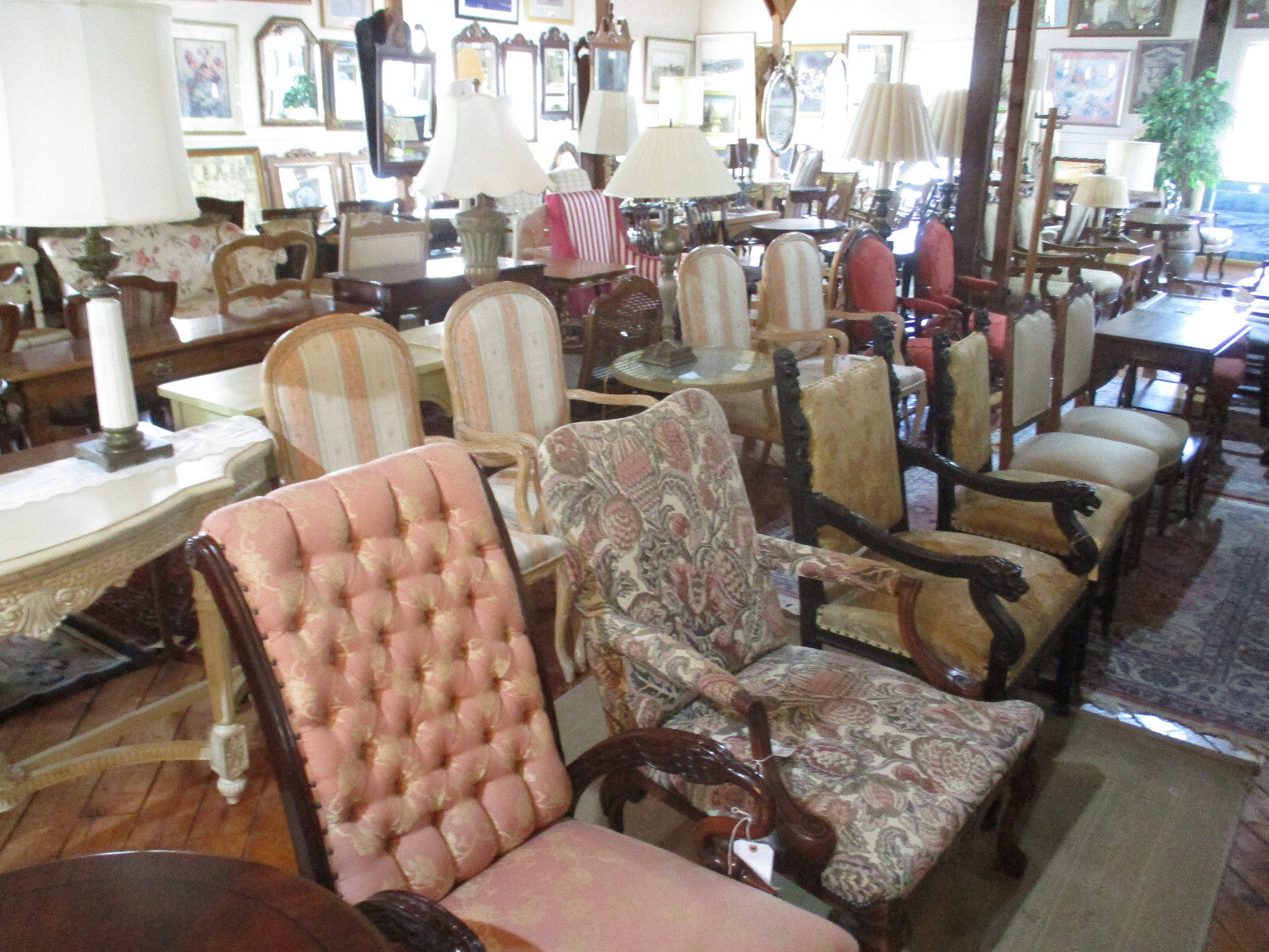 64439 Gold Decorator Console Table with Mirror