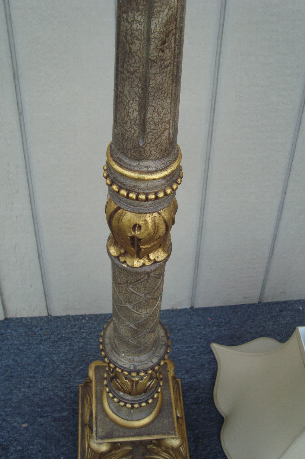 62017 QUALITY Wood Decorator Pole Lamp Light