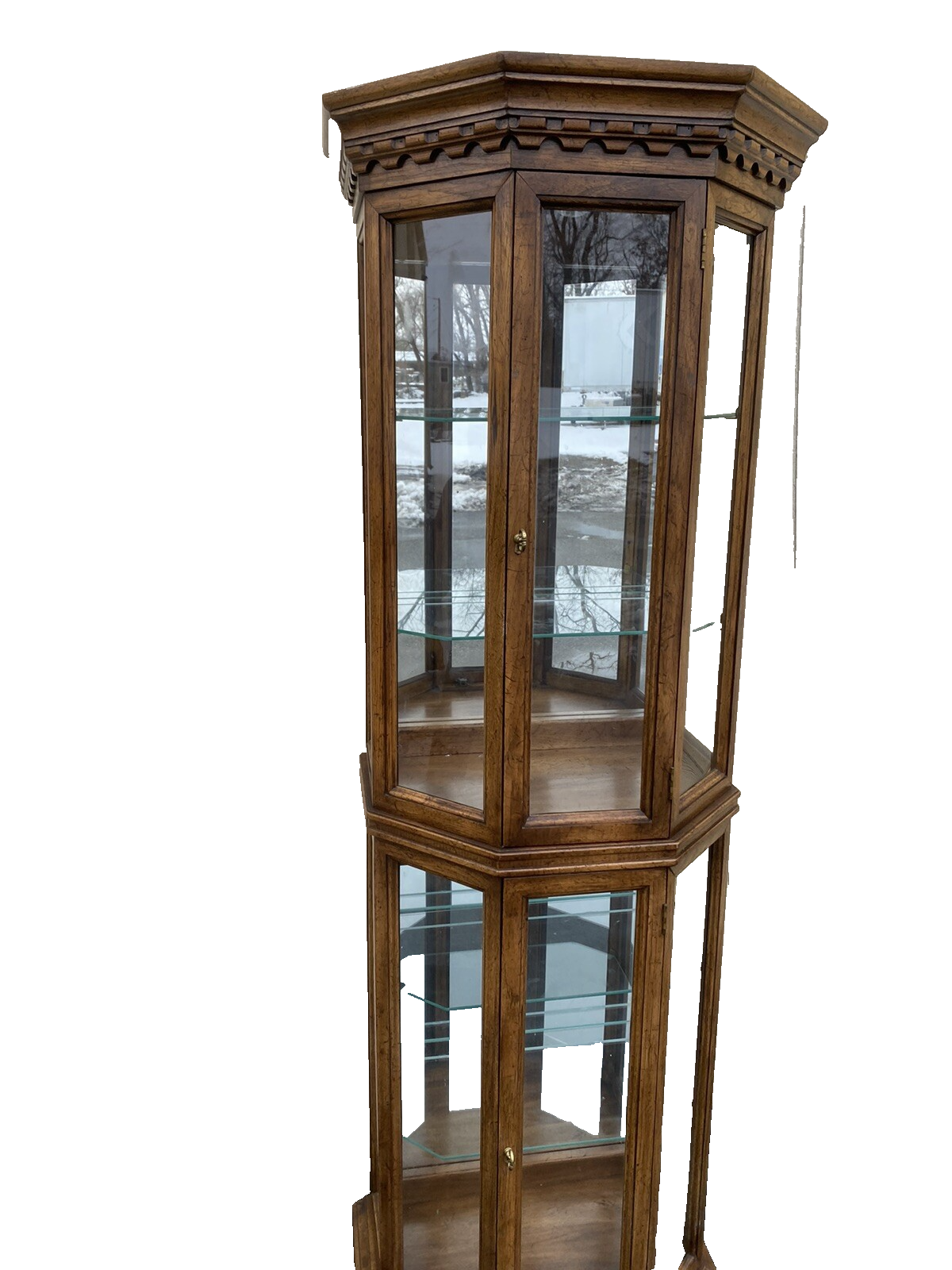 66336    Oak Curio China Cabinet