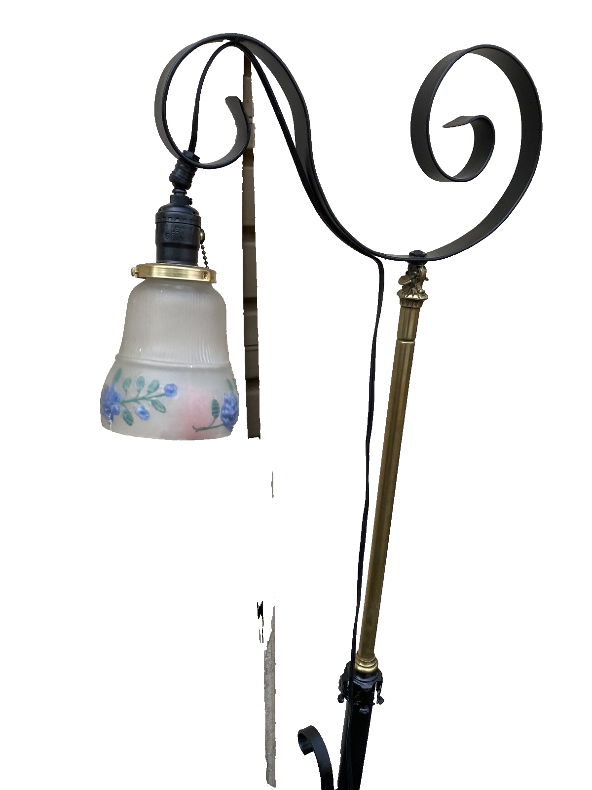 65615  Adjustable Iron Antique Piano Lamp w/ Shade