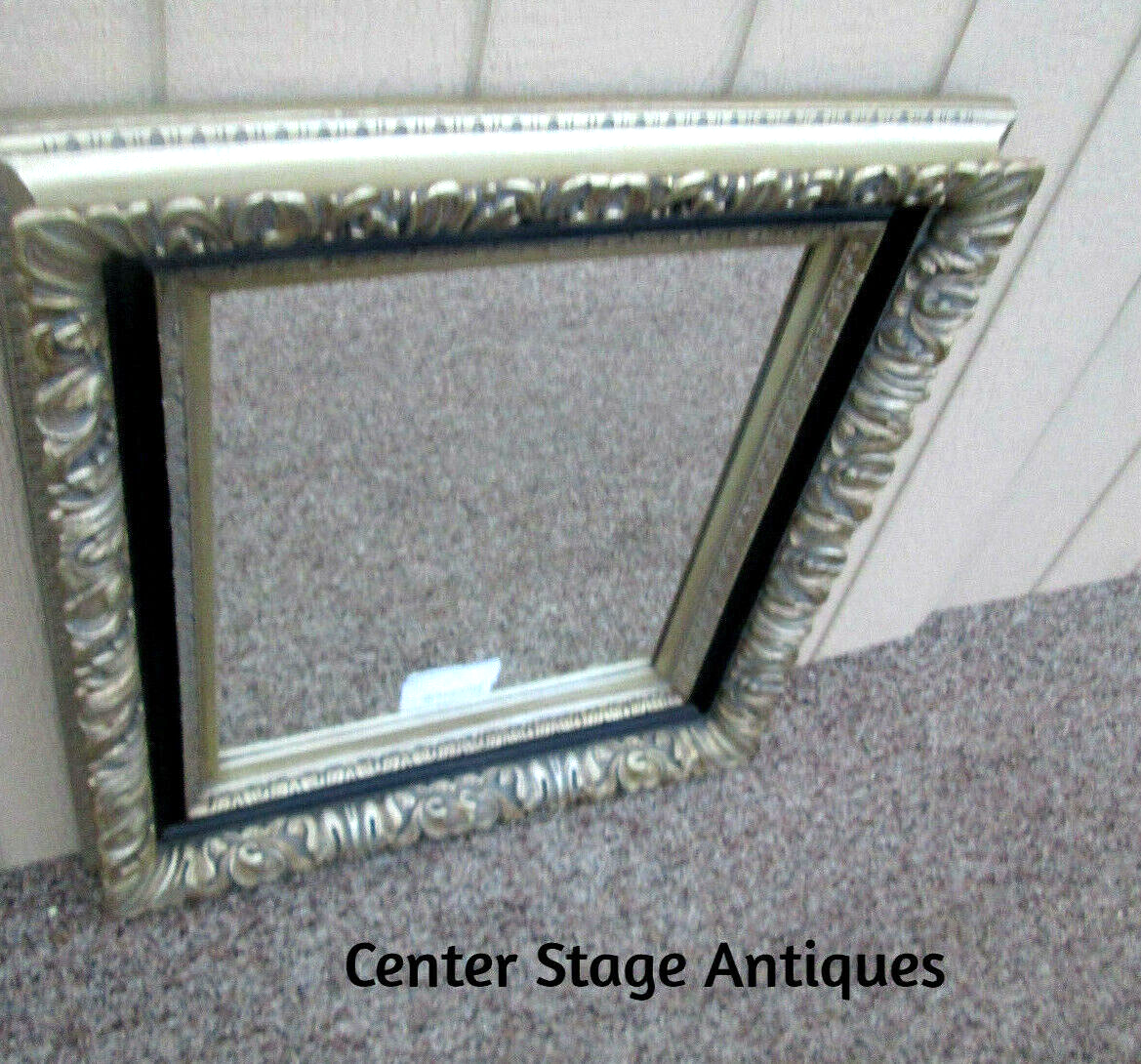 57873   Quality Carved Wood Mirror in Custom Framed Picture Frame