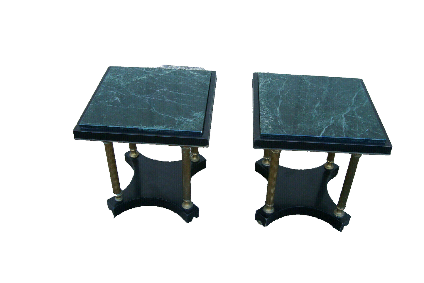 60919 Pair Quality Modern  Metal and Marble Lamp Table  Coffee Table Stand s
