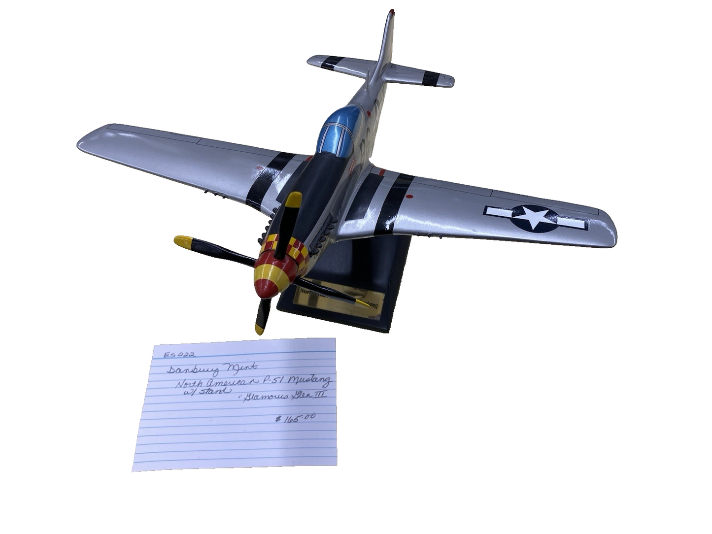 ES 222: Danbury Mint P 51 Mustang Airplane Plane