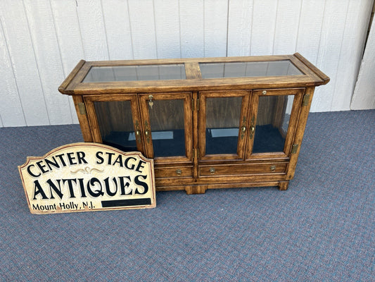 67112 American Furniture Credenza Curio with Shelf and Lights