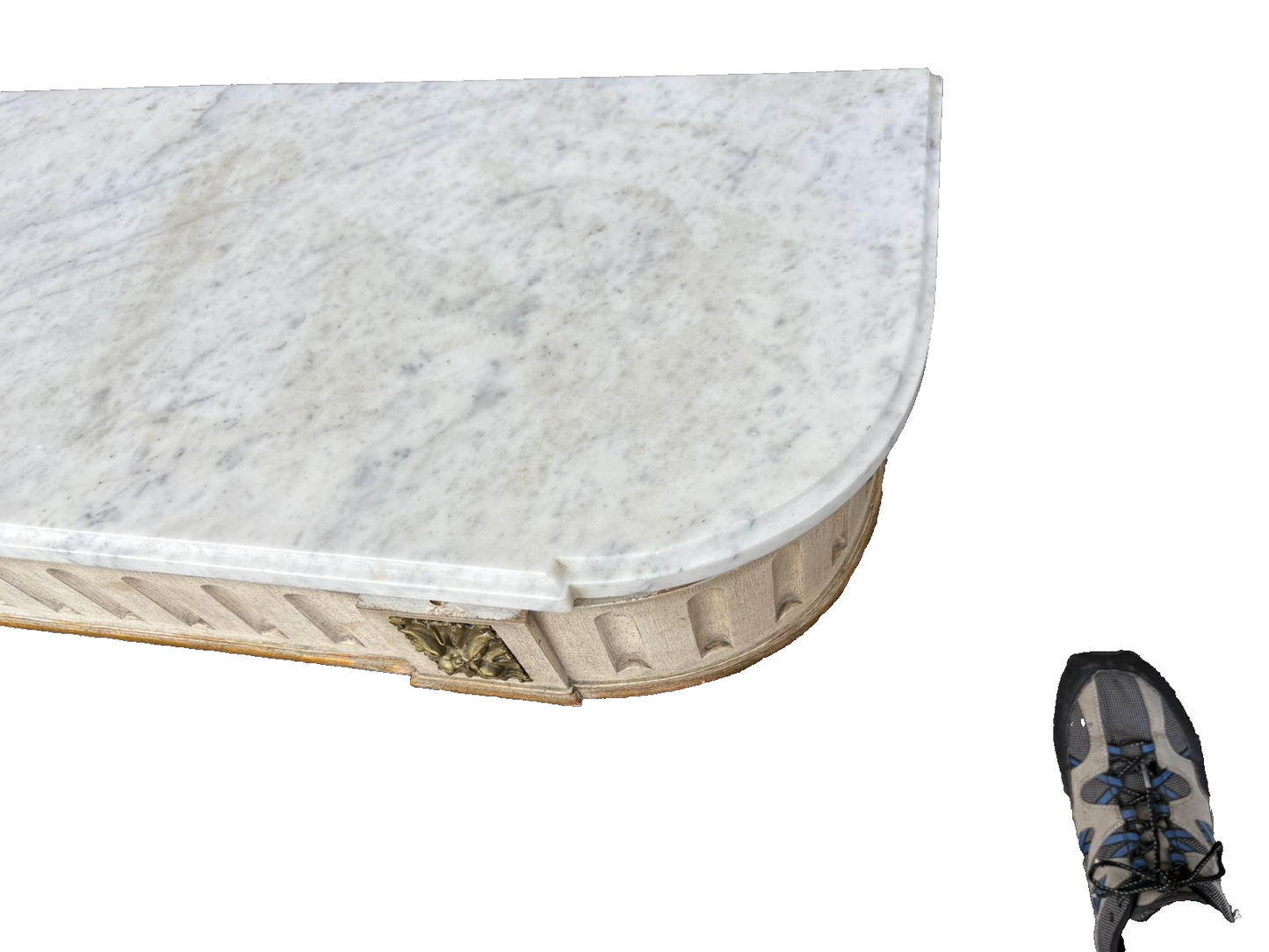 66591   Quality Wood Marble Top Wall Mantle Shelf