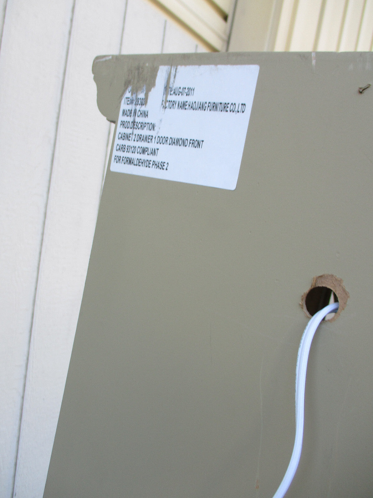 63754 Rustic Primitive Curio China Cabinet with plate glass shelves