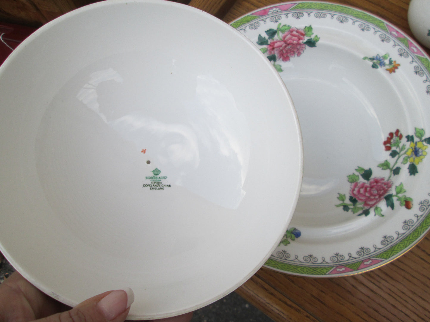 MS:  7 Pieces THOMAS GOODE LONDON SPODE COPELAND SET TEAPOT COVERED DISH CREAMER