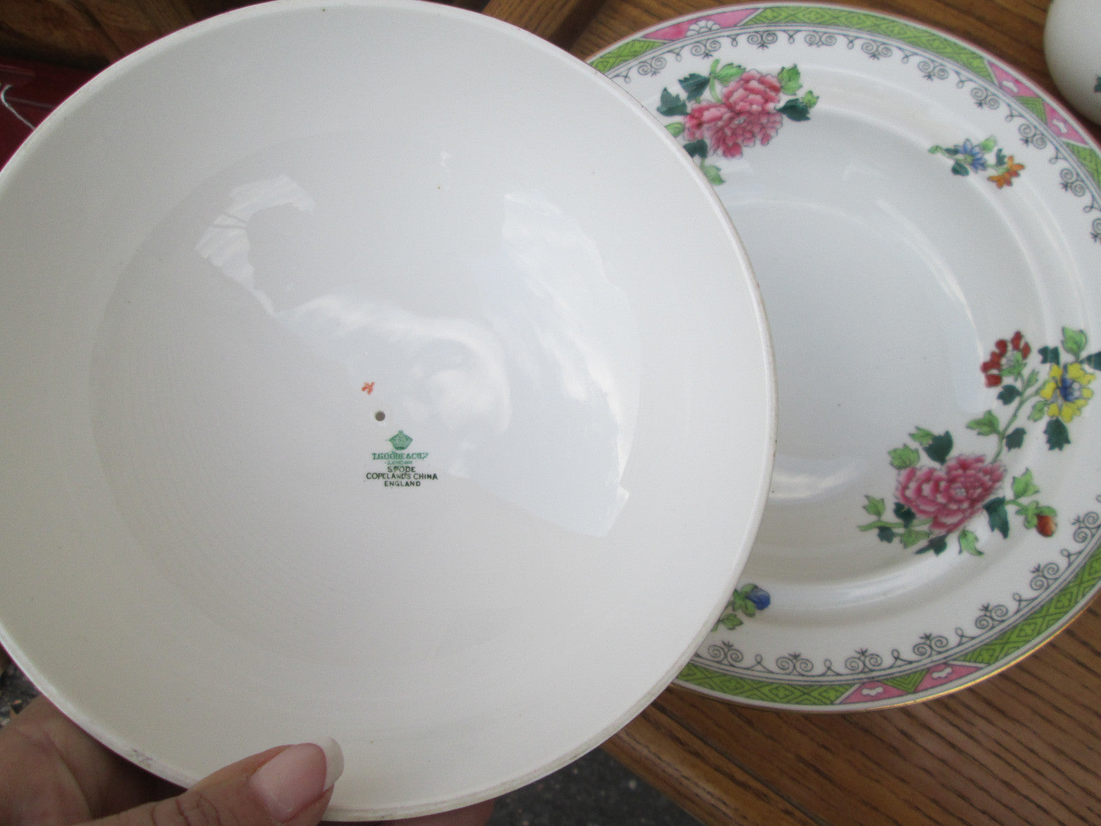 MS:  7 Pieces THOMAS GOODE LONDON SPODE COPELAND SET TEAPOT COVERED DISH CREAMER