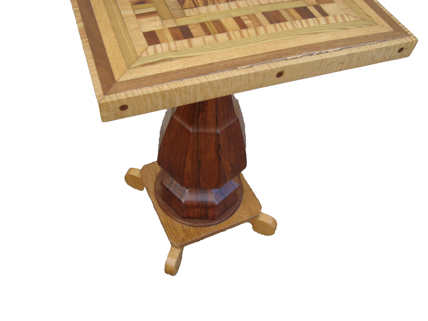 59959 Inlaid Rosewood and Maple Plant Pedestal Table Stand