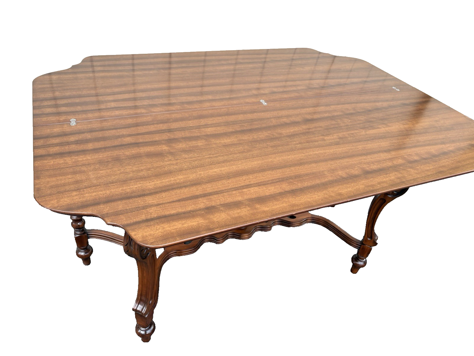 66885   Inlaid Antique Flip Top Sideboard Dining Table with Drawer