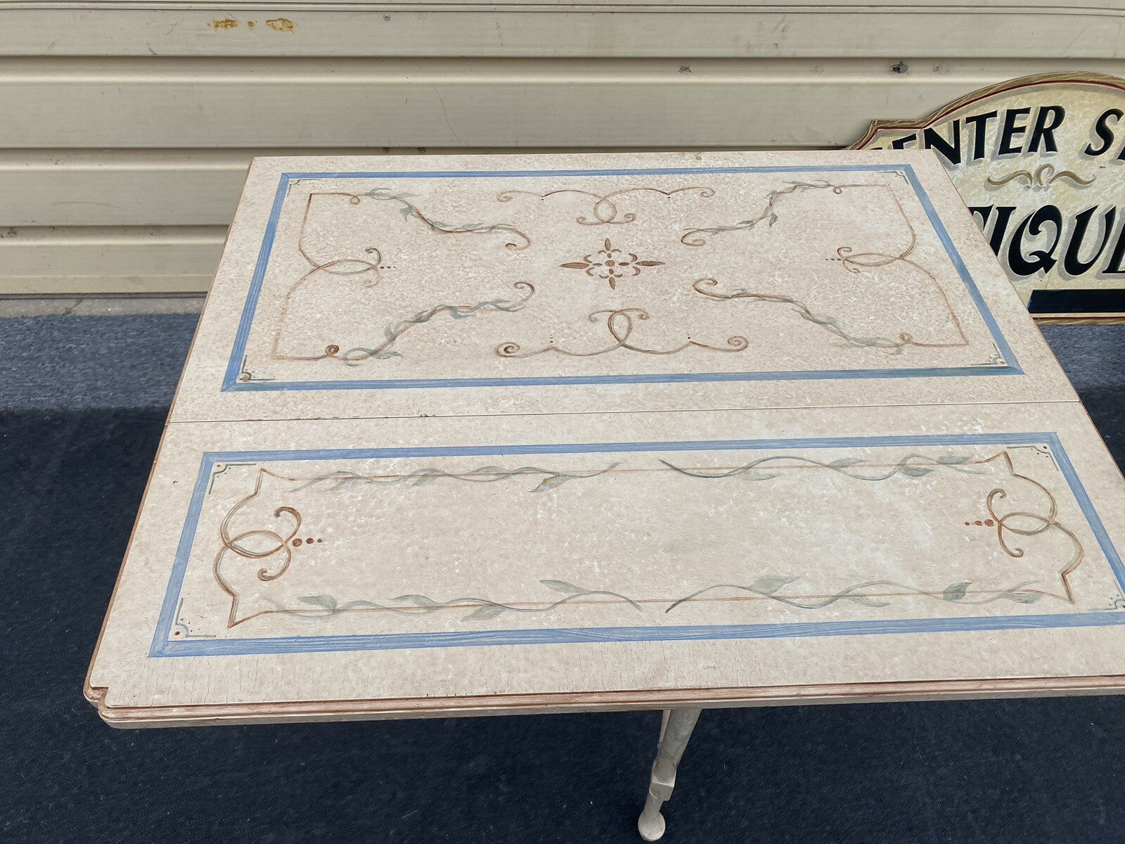 66040 Hand Painted Drop Leaf  Coffee /  End Table Stand