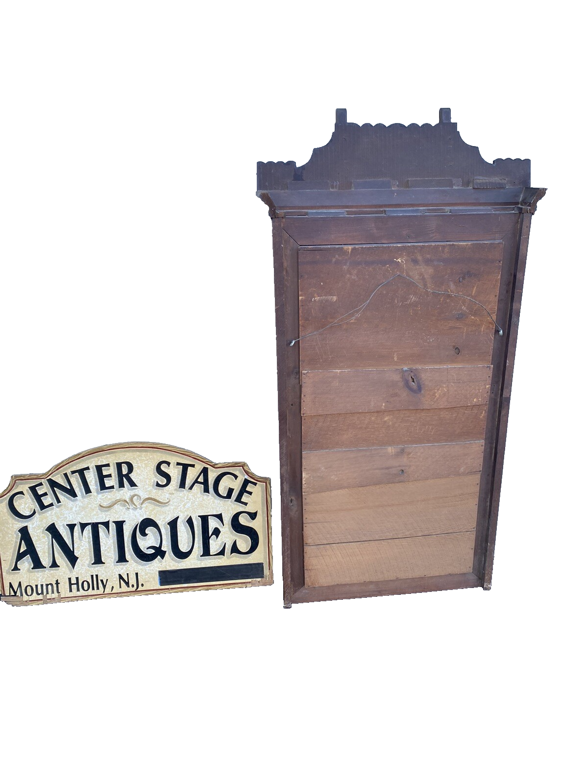 66313 Antique Victorian Walnut Mirror