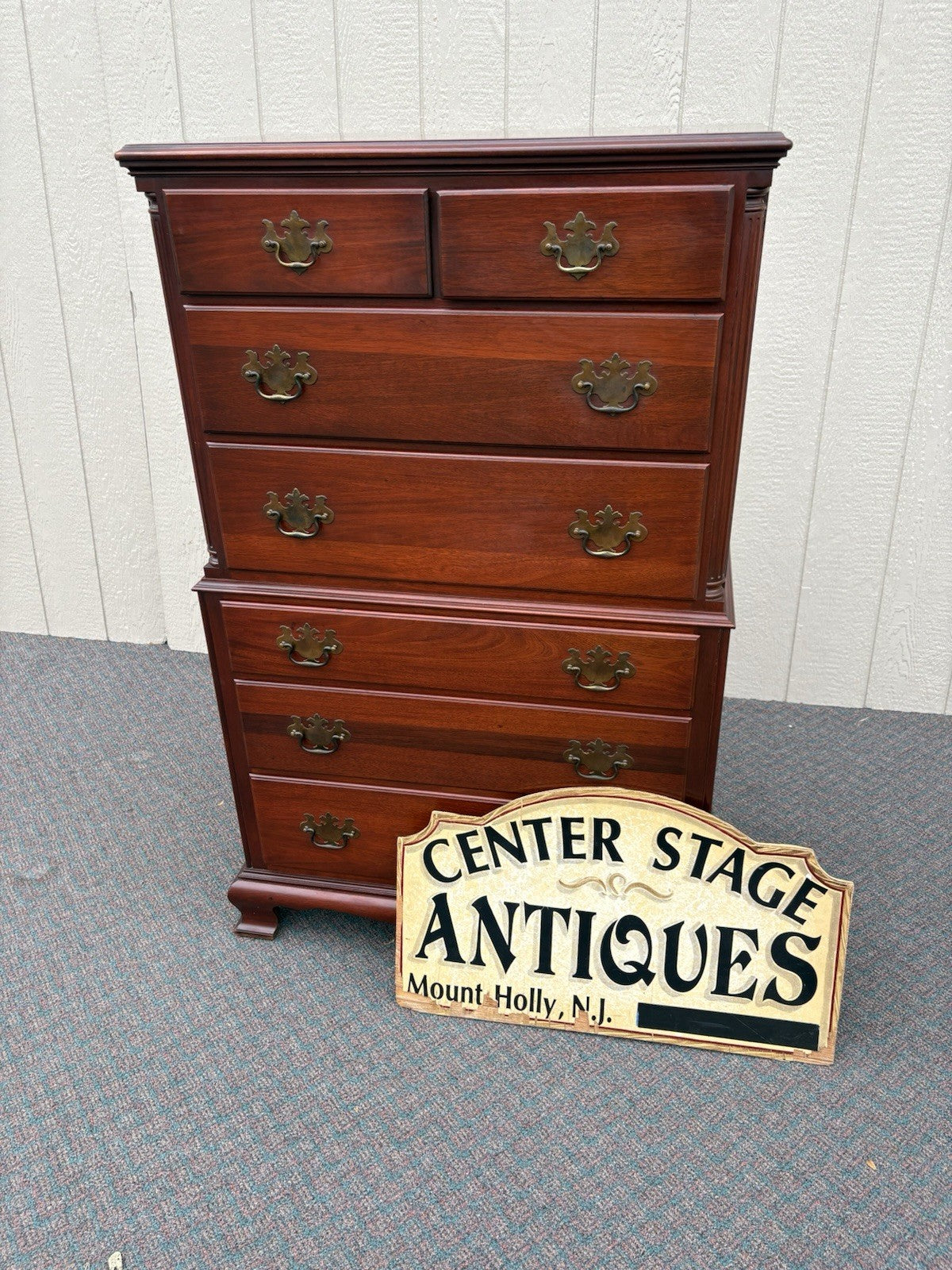 67130 Morgan Furniture Mahogany High Chest Dresser