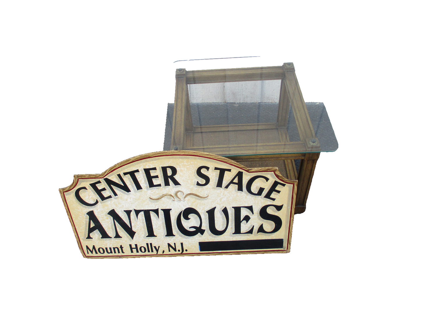 64561   MCM Modern THICK GLASS Top Coffee Table Stand