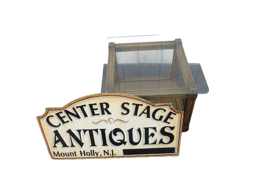 64561   MCM Modern THICK GLASS Top Coffee Table Stand