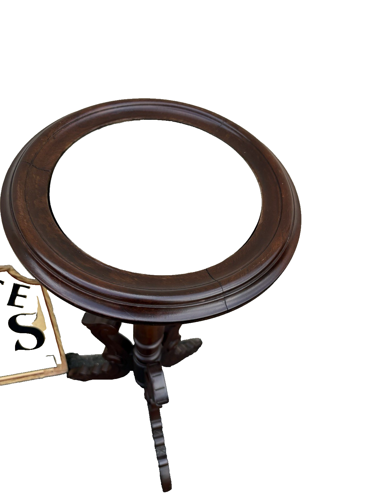 66822 Antique Victorian Marble Top Lamp Table Stand