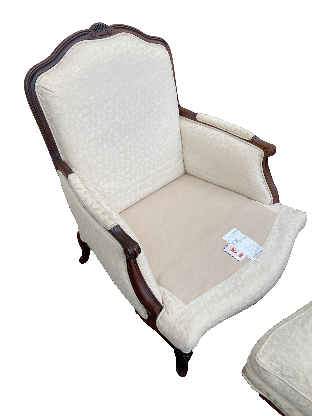 66418 NORWALK Furniture French Country Armchair w/ Ottoman Stool