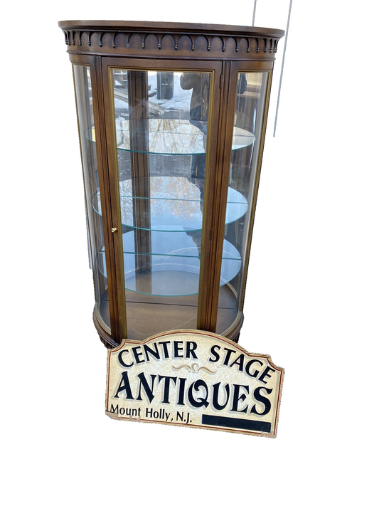 65852   Modern Decorator  Bow Glass Curio China Cabinet