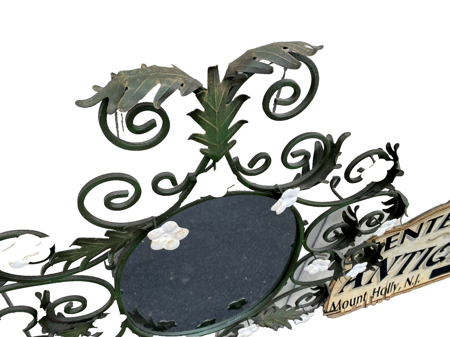 66532   Metal Mid Century Modern Metal Decorator Mirror