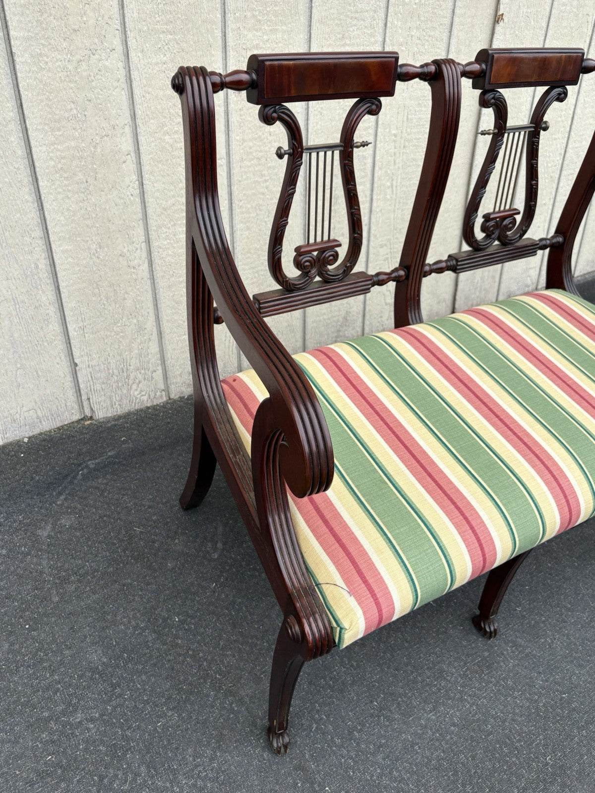 66826  Mahogany Settee Loveseat  Couch Chair