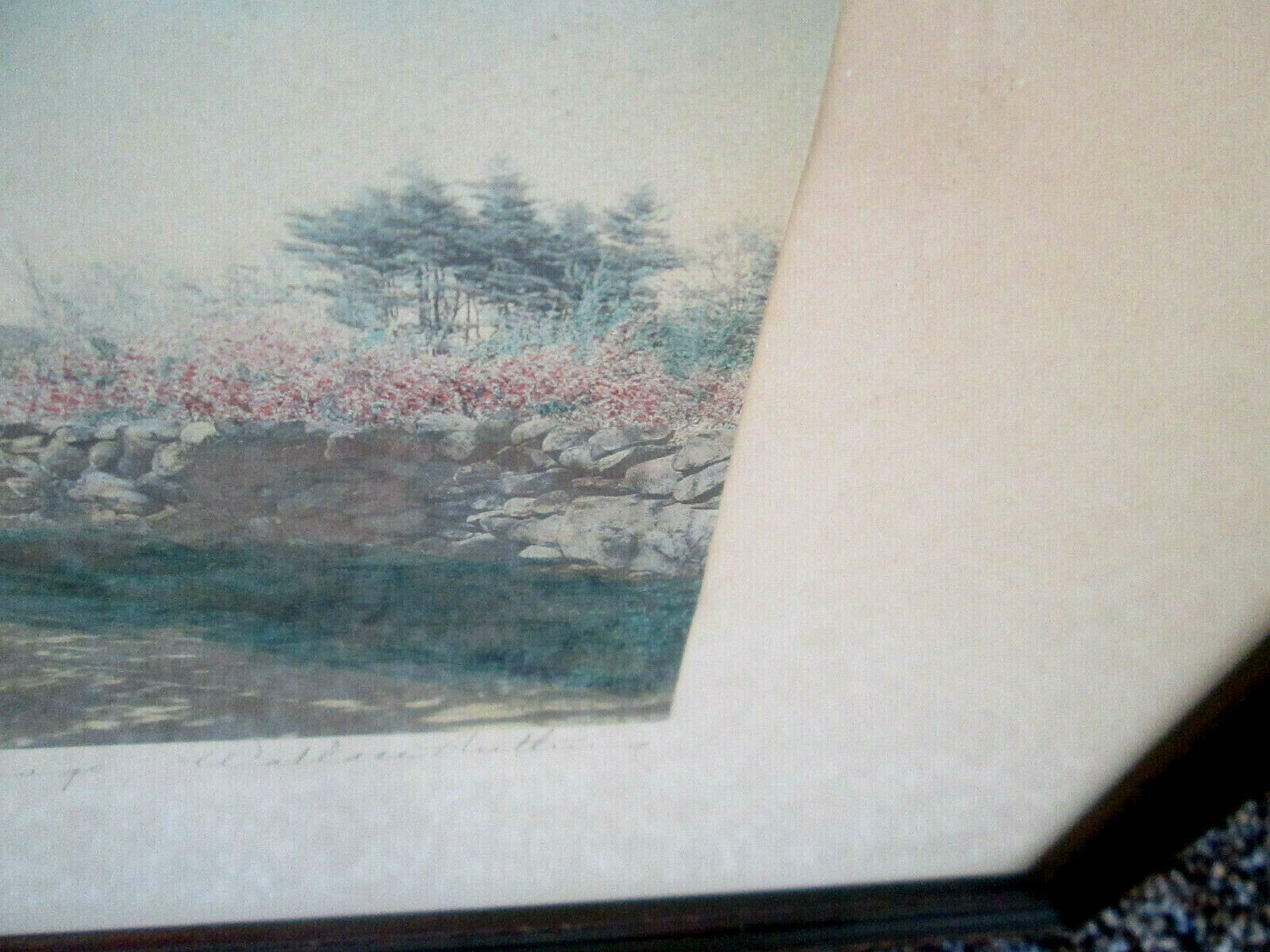 ART-WN:    WALLACE NUTTING "HONEYMOON WINDINGS" ORIGINAL SIGNED FRAMED PRINT