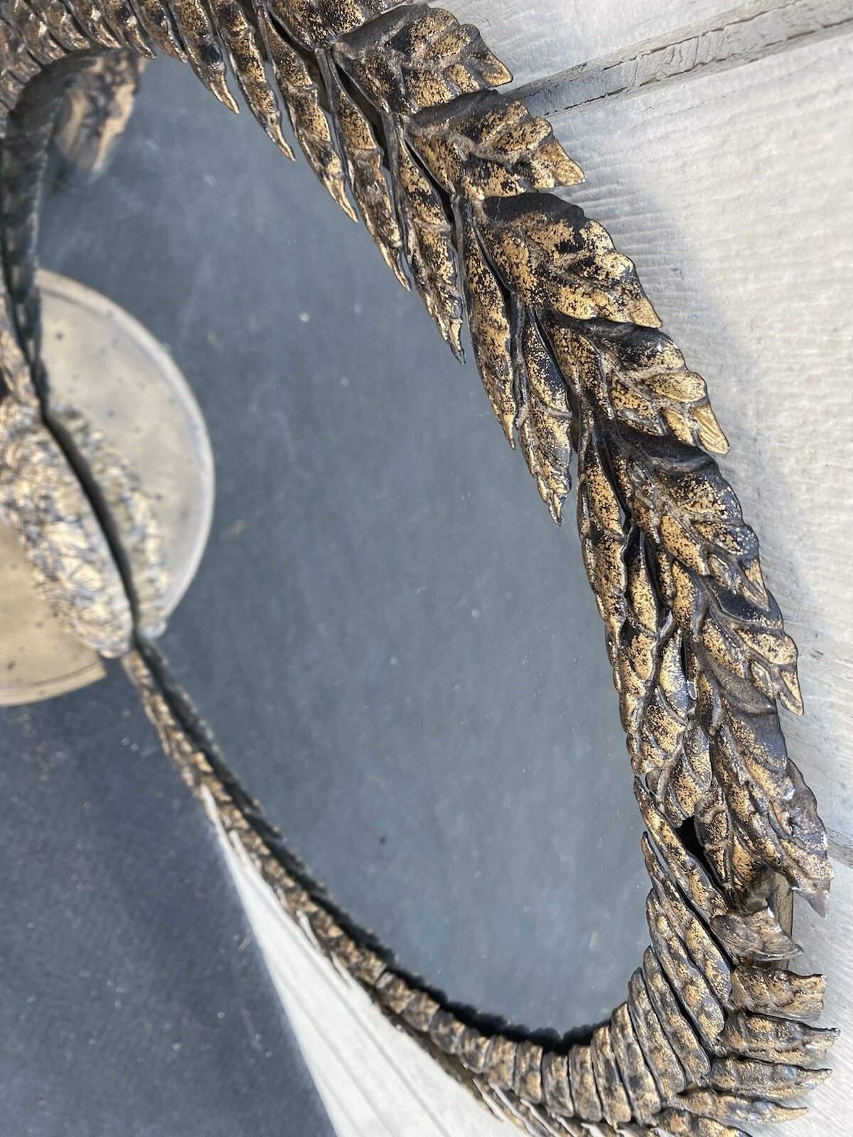 65856 Silver Metal Decorator Mirror with Shelfeta