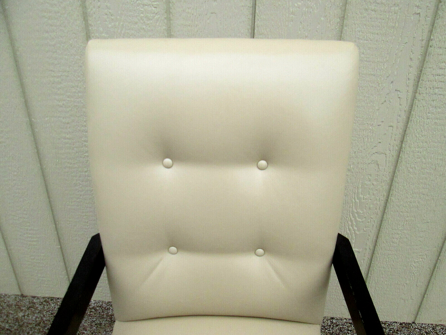 55577 SET OF 4 LEATHER? BERGERE OFFICE DINING CHAIR S   ARMCHAIR S