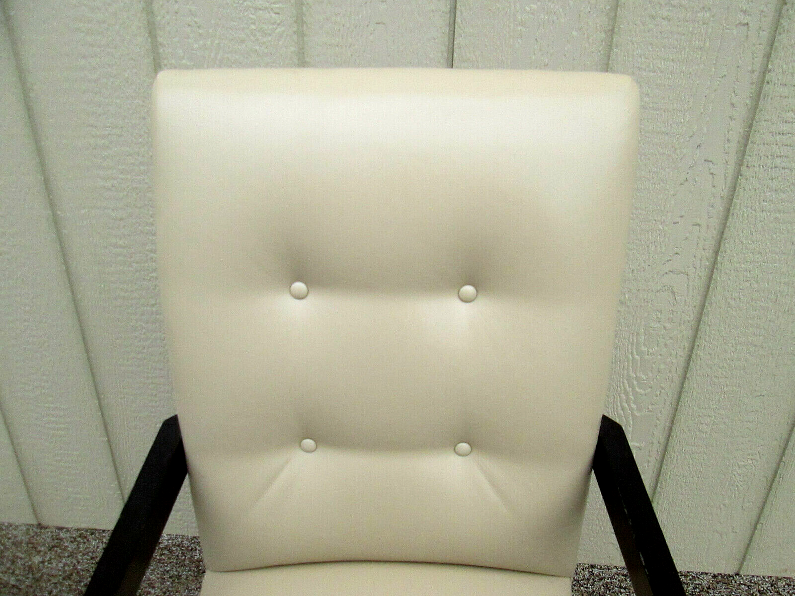 55577 SET OF 4 LEATHER? BERGERE OFFICE DINING CHAIR S   ARMCHAIR S