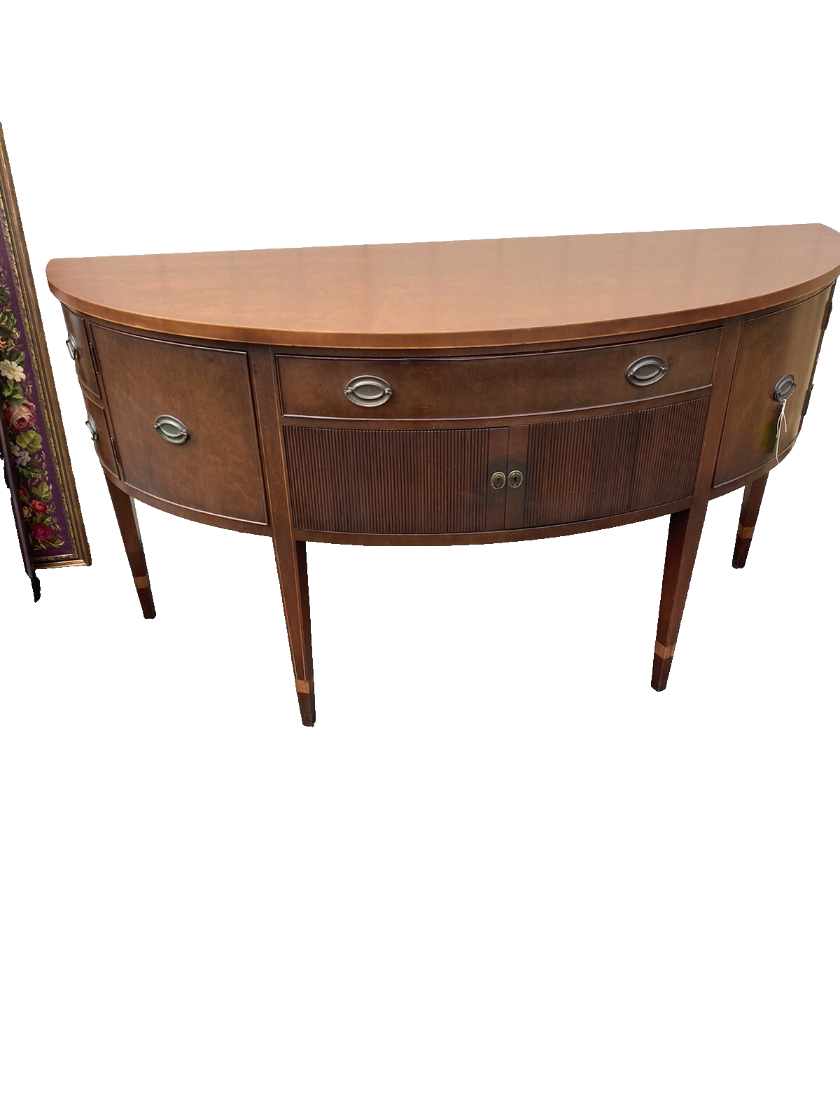 56898 KITTINGER 17685  Large Mahogany Pencil Inlaid Buffet Sideboard Server