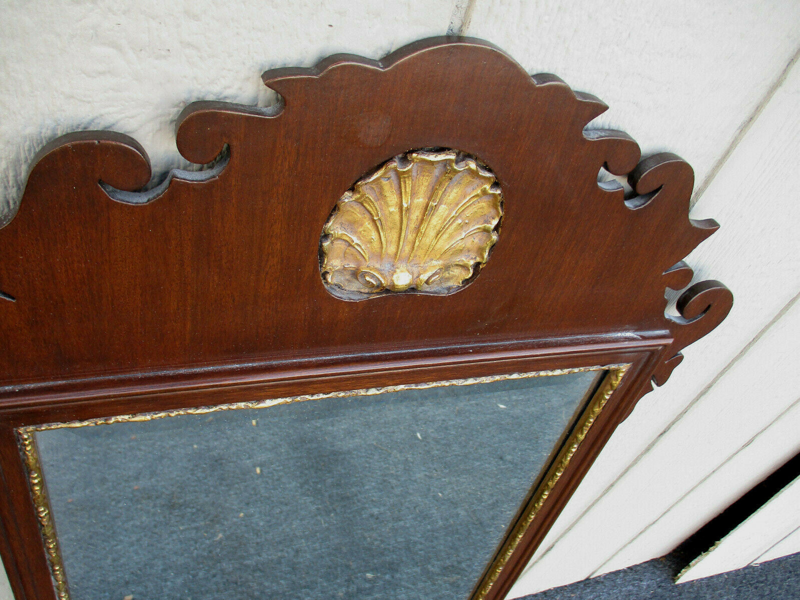 62879 FRIEDMAN BROTHERS Chippendale Mahogany Beveled Mirror