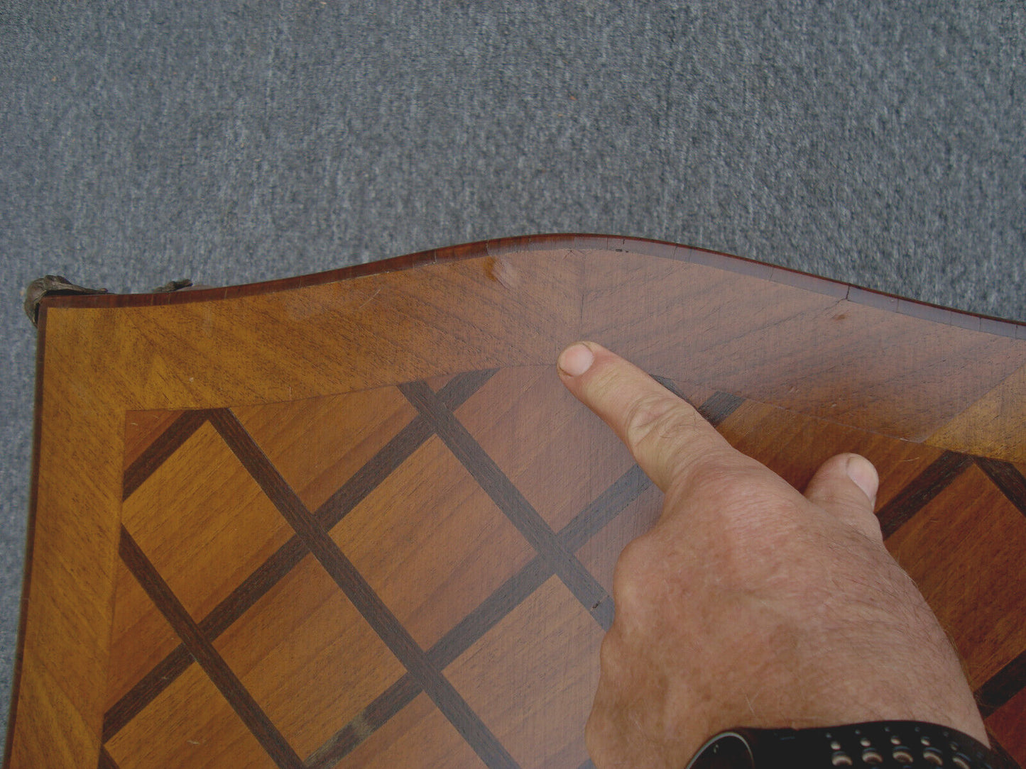 61457 Louis XV Satinwood Inlaid  Lamp Table w/ Bronze Ormalu Custom Hand Made