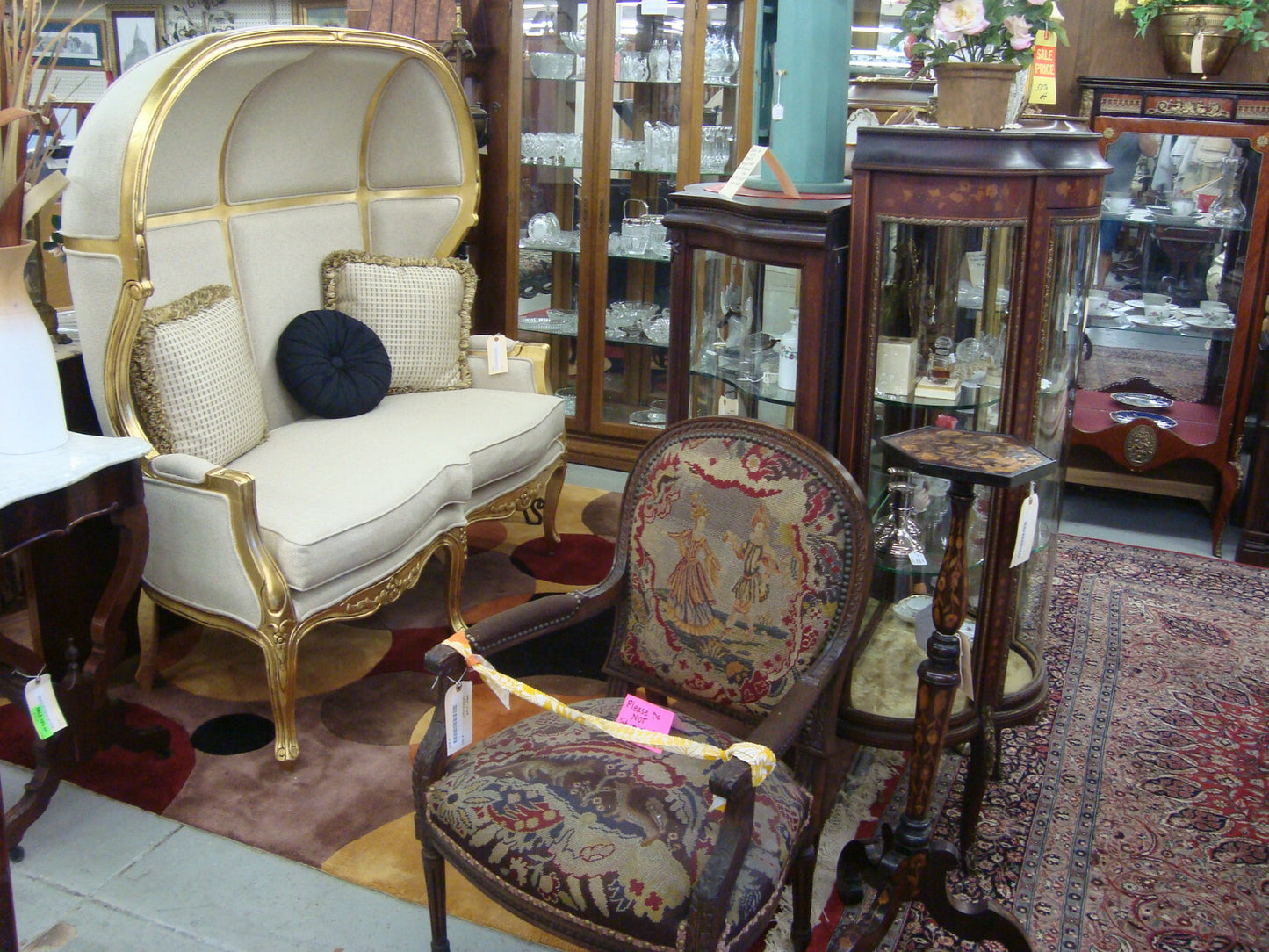 60853  Set 4 Romantic Shabby Dining Chairs