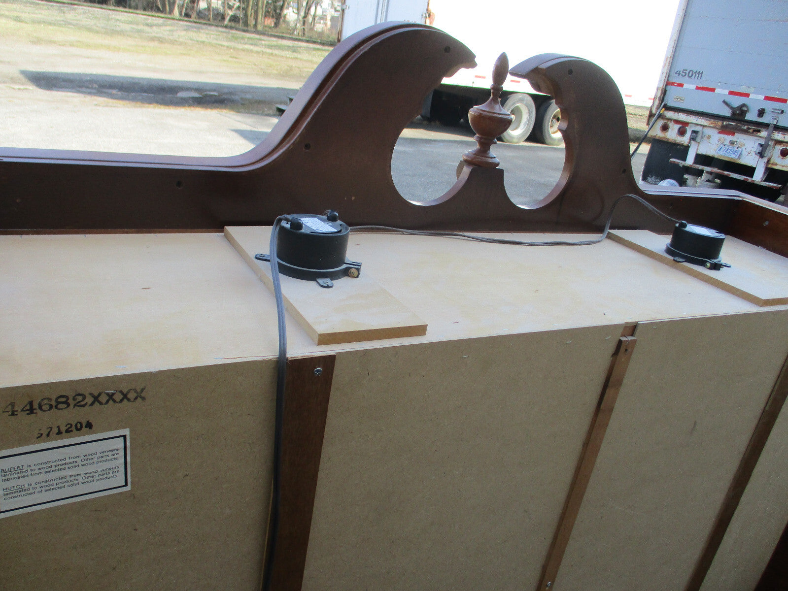 62968  Mahogany 2 pc. Curio China Cabinet