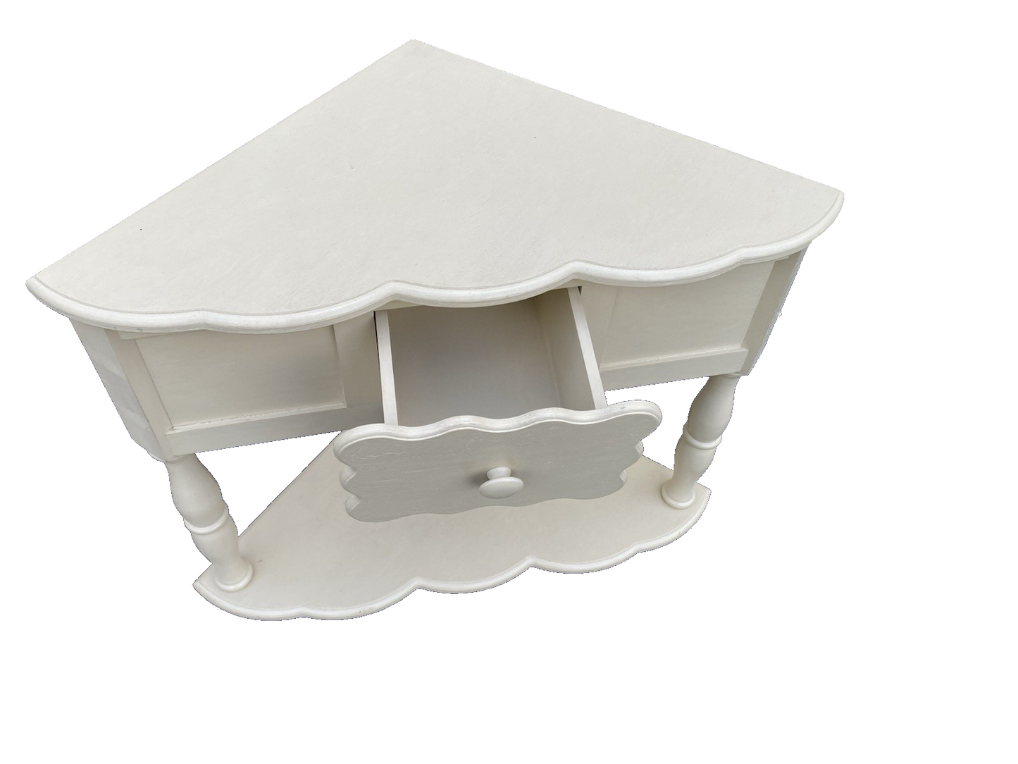 66650   Decorator Romantic Shabby Corner Lamp Table Stand