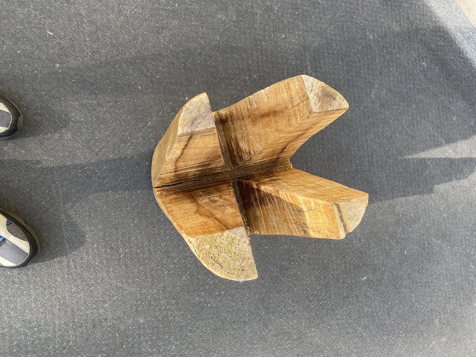 65683 Modern Lamp Table Stand Stump Wood