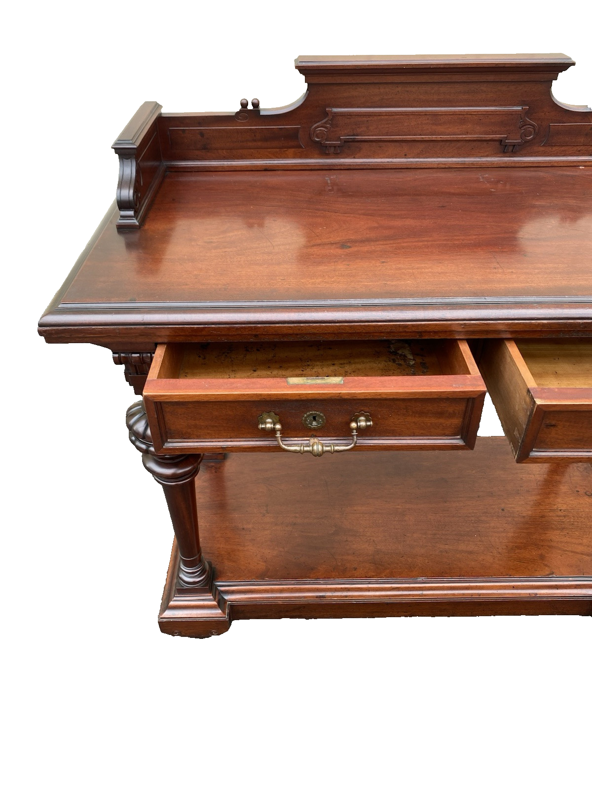 66371 Antique Victorian Mahogany Sideboard server cabinet