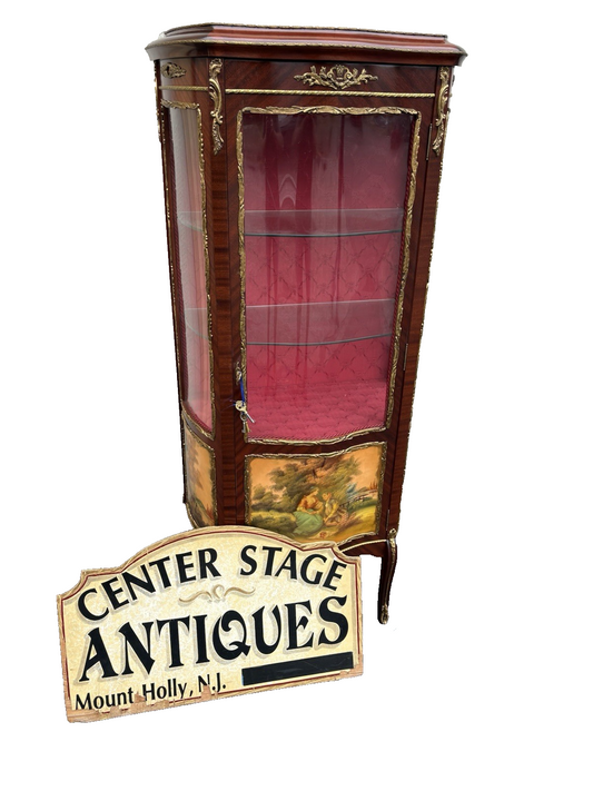 67087 Louis XV Curio China Cabinet with Bronze ormalu