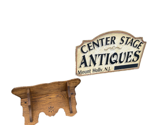 66005 Antique Victorian Oak Whatnot Wall Shelf Mantle Clock Shelf