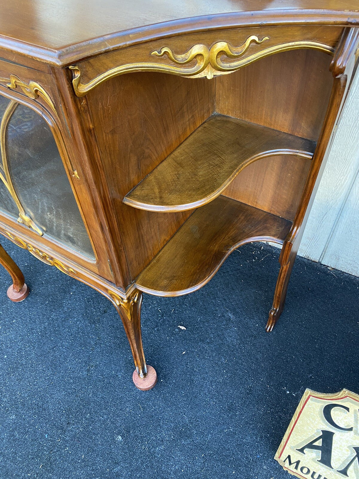 64662  Victorian Fabulous Art Nouveau Etergie Curio Cabinet Display Cabinet