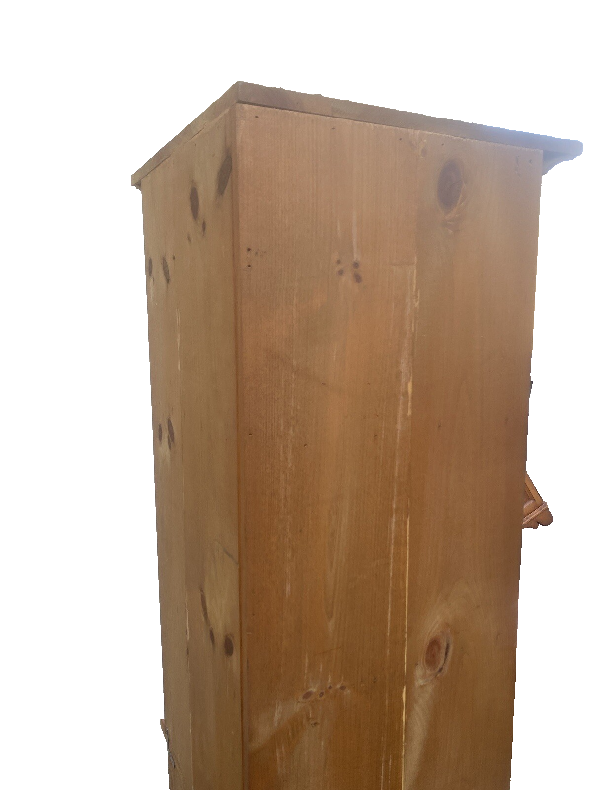 64580 Pine Rustic Primitive Country Corner Cabinet