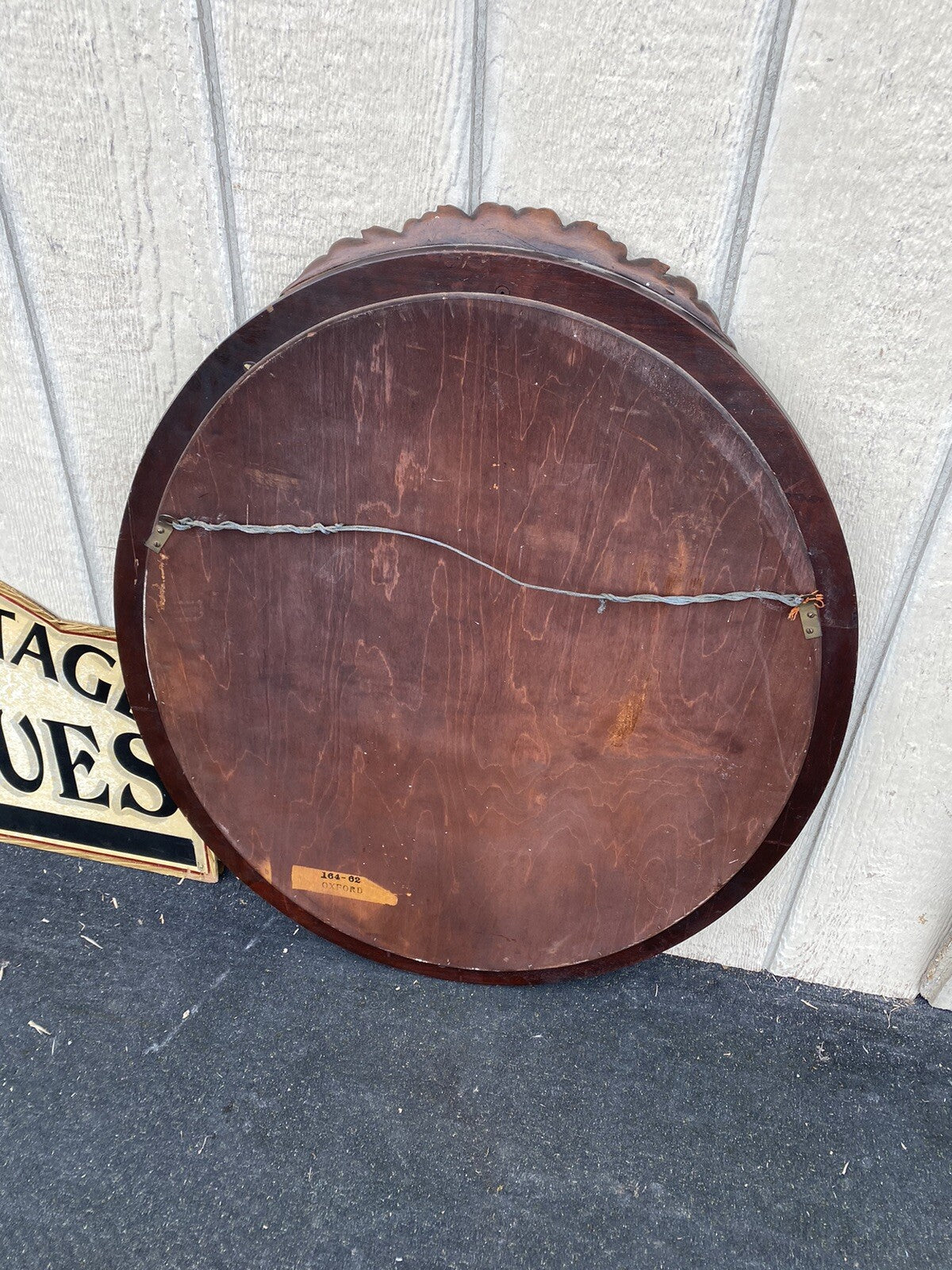 65177 Solid Mahogany Hand Made Oval Mirror