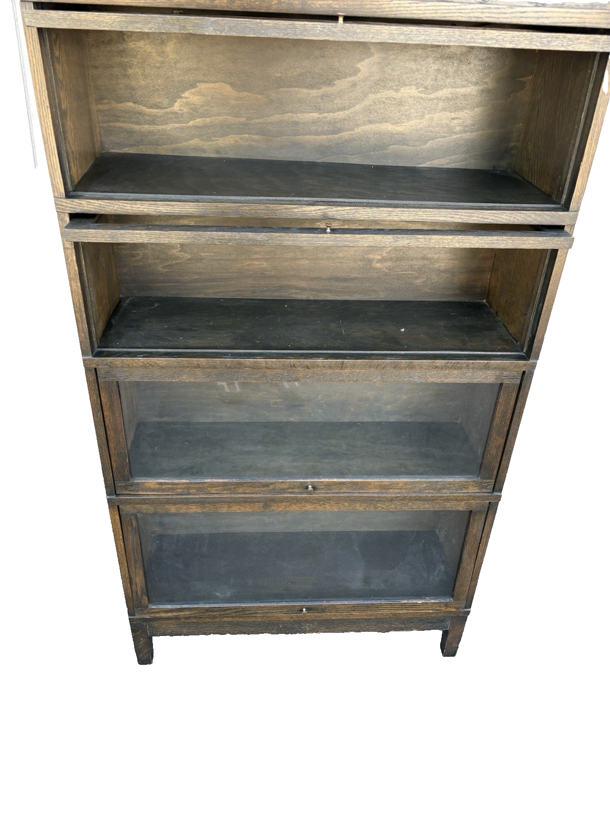 66879 Mission Style 4 section Oak Stacker Stacking Bookcase.