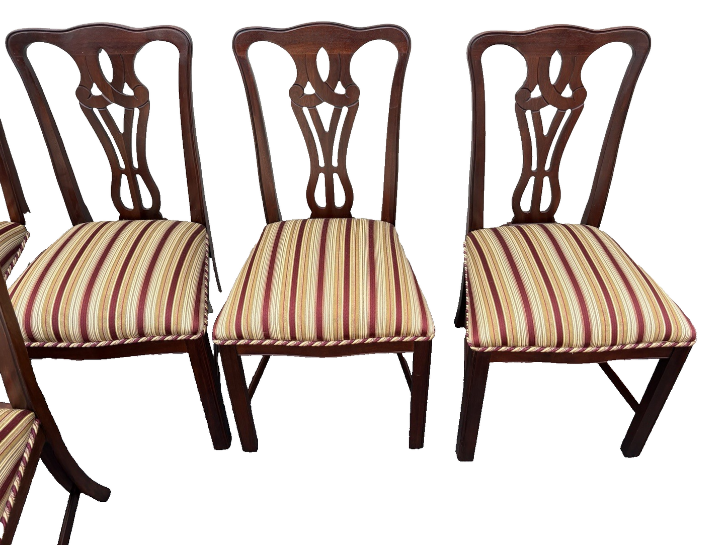 66986 Set of 10 DAVIS Furniture Mahogany Dining Chairs Chair s