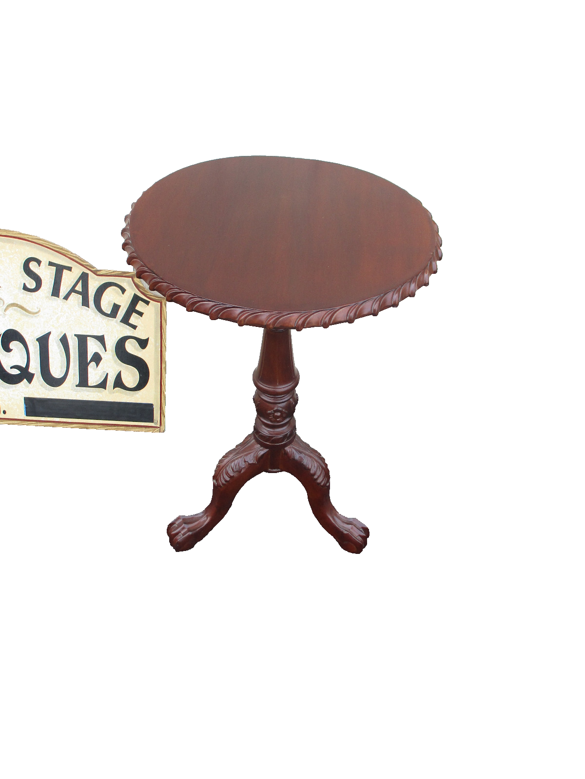64461  Solid Mahogany Tilt Top Lamp table Stand   It also Revolves