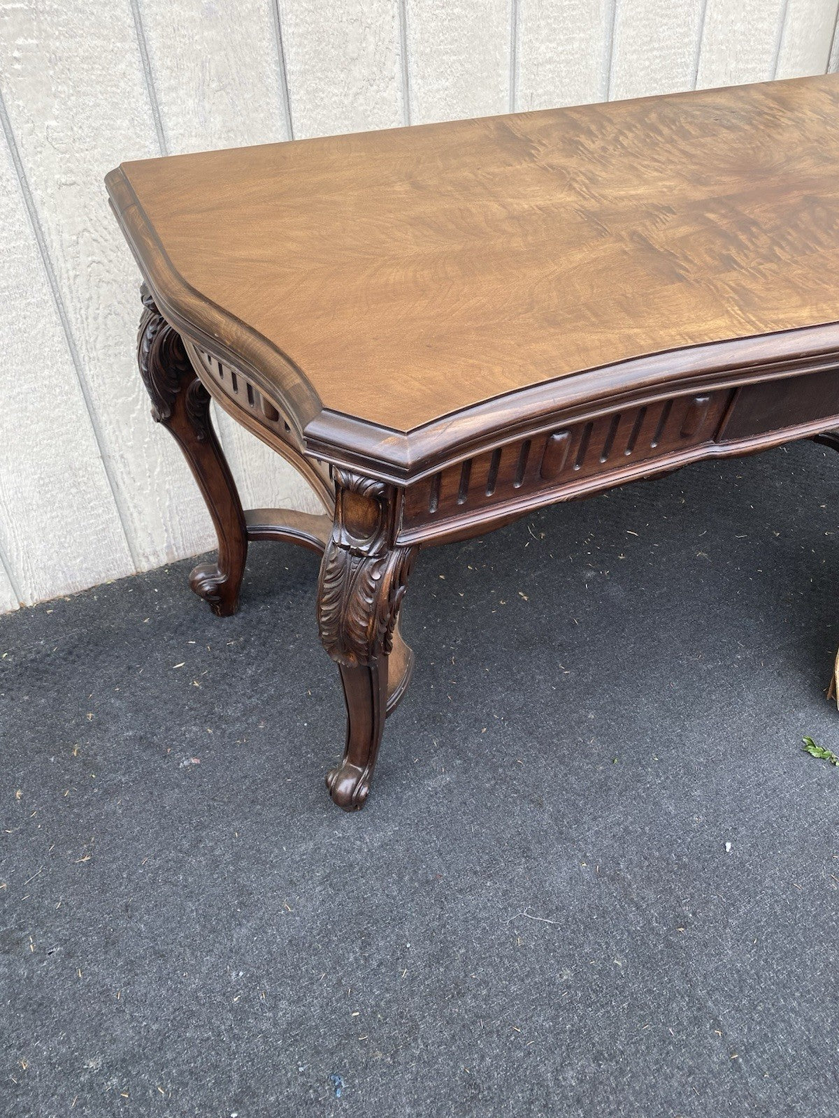 66609  Antique French Country Flip Top Dining Table Console Sofa Table