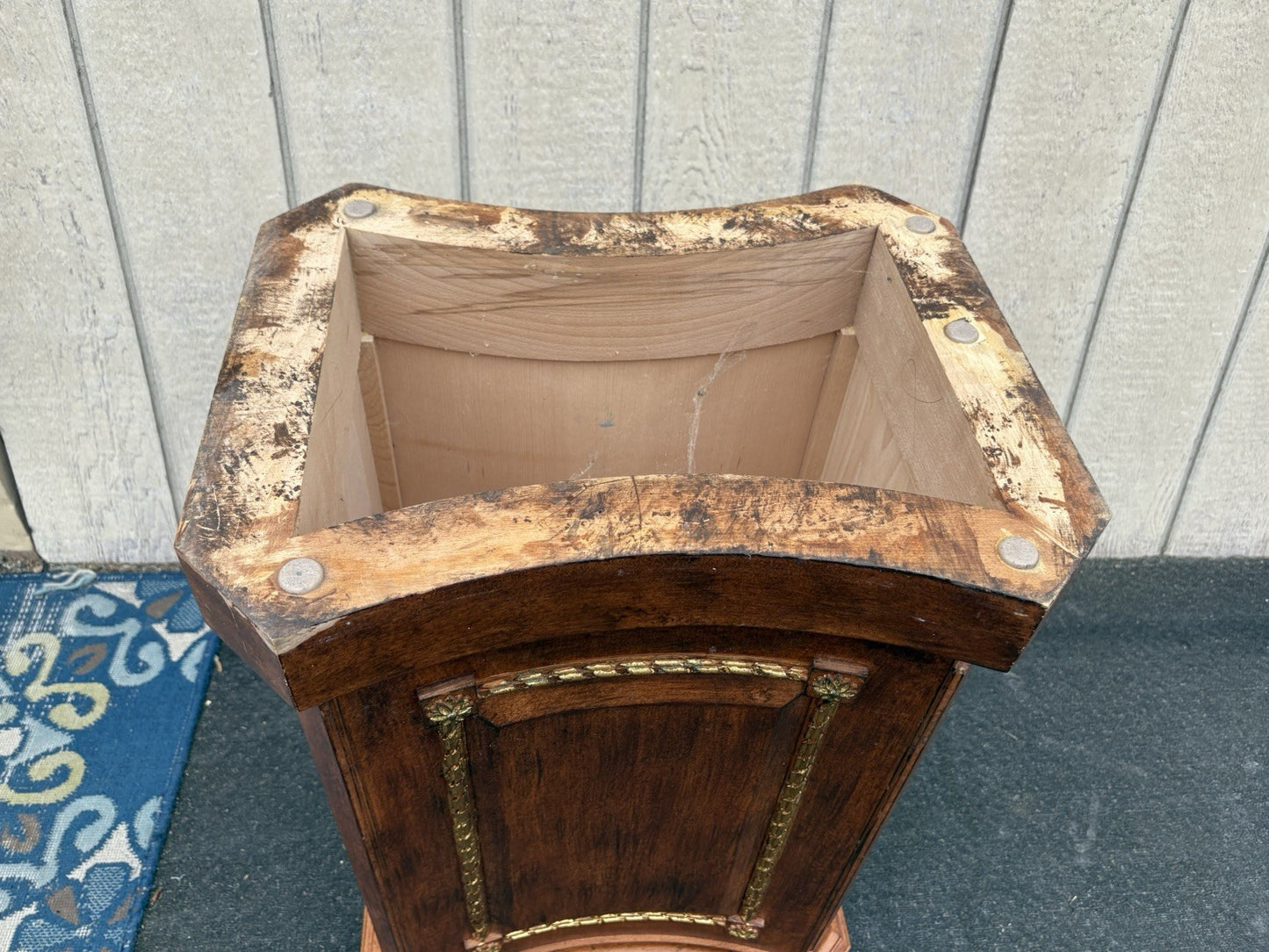 66824  Pair SOLID WOOD Decorator Plant Pedastal Stand s