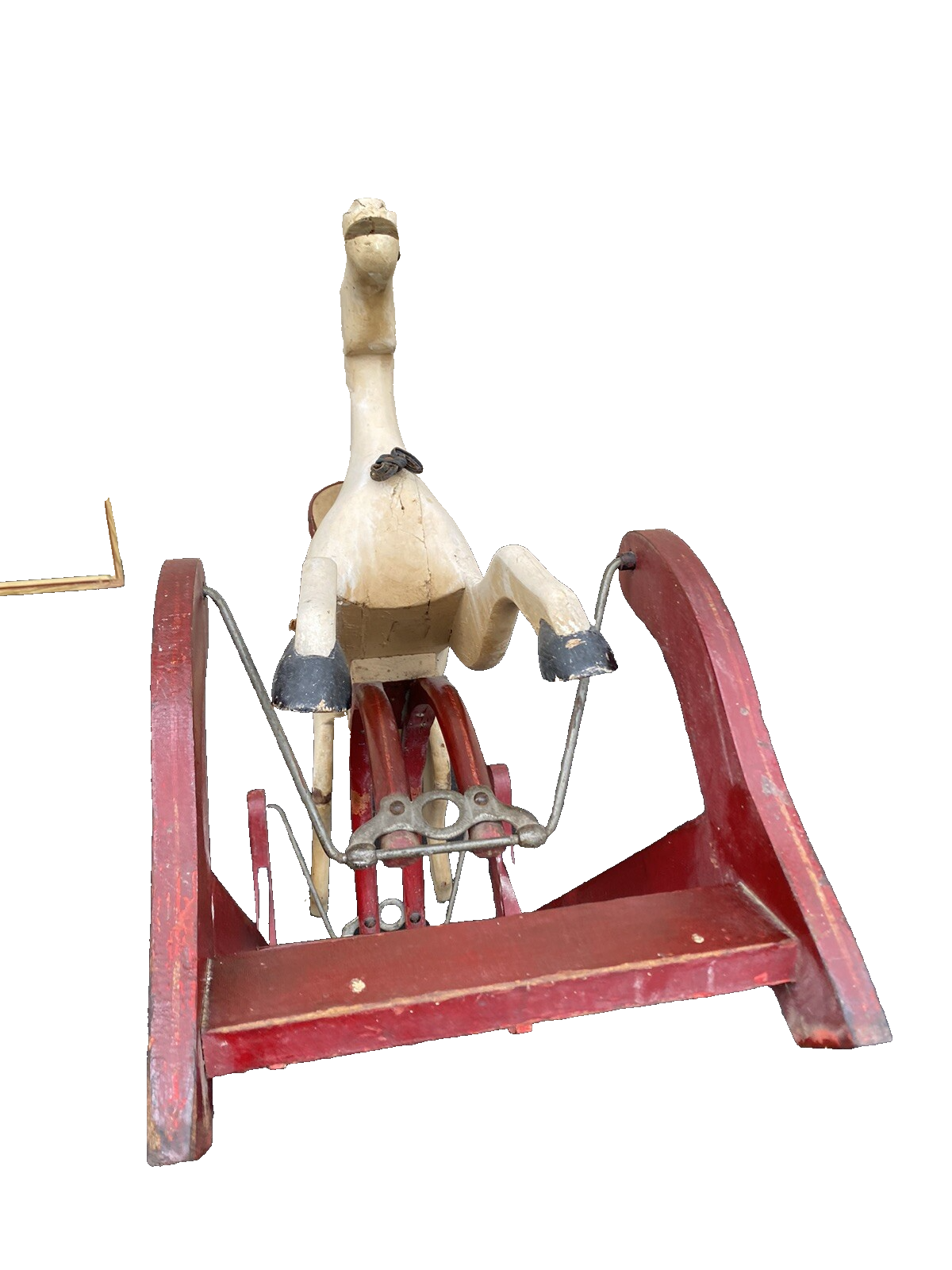 65476 Antique Wood Rocking Swing Horse