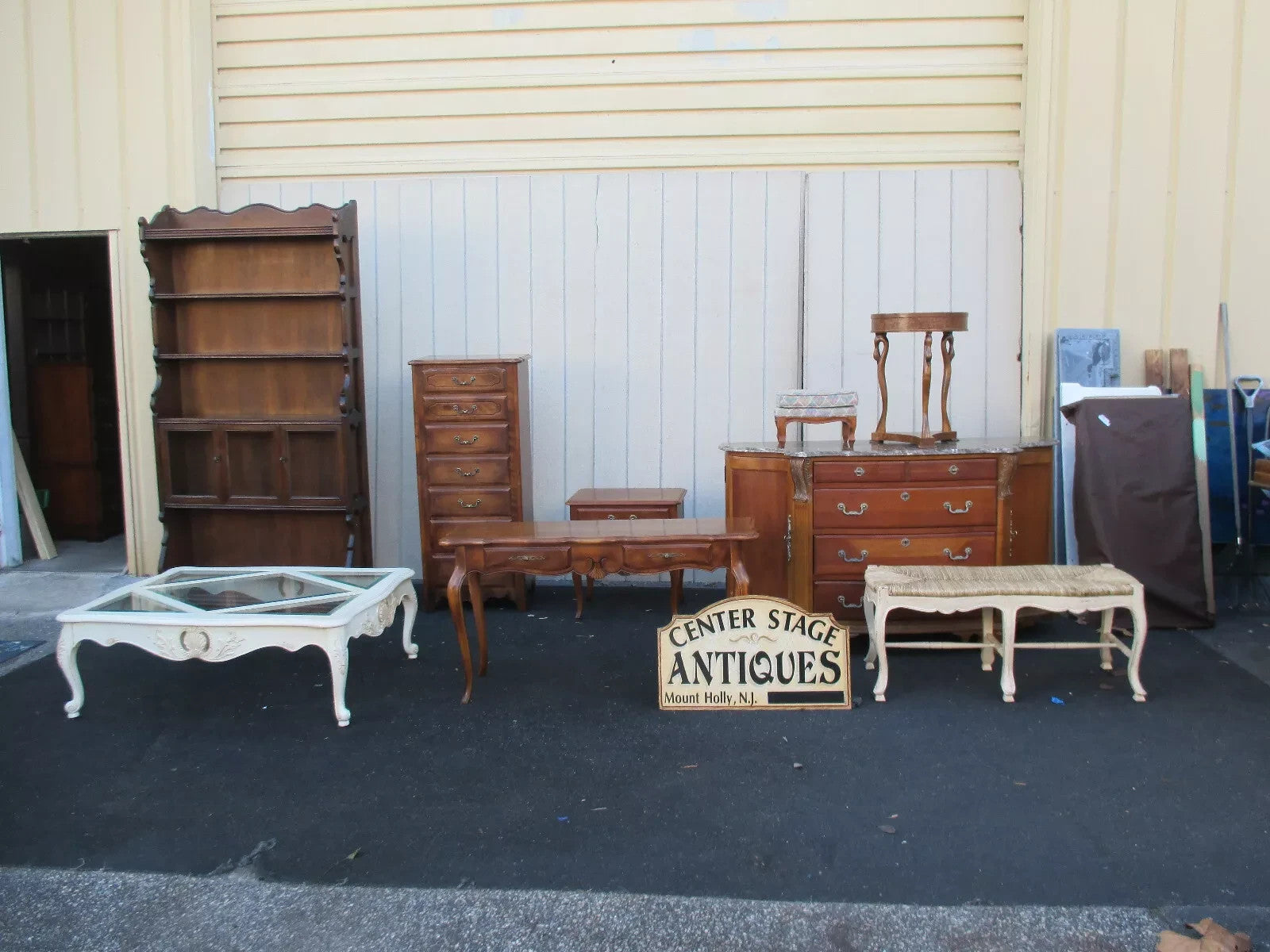 00001 Antique Victorian Oak Dresser Chest with Mirror
