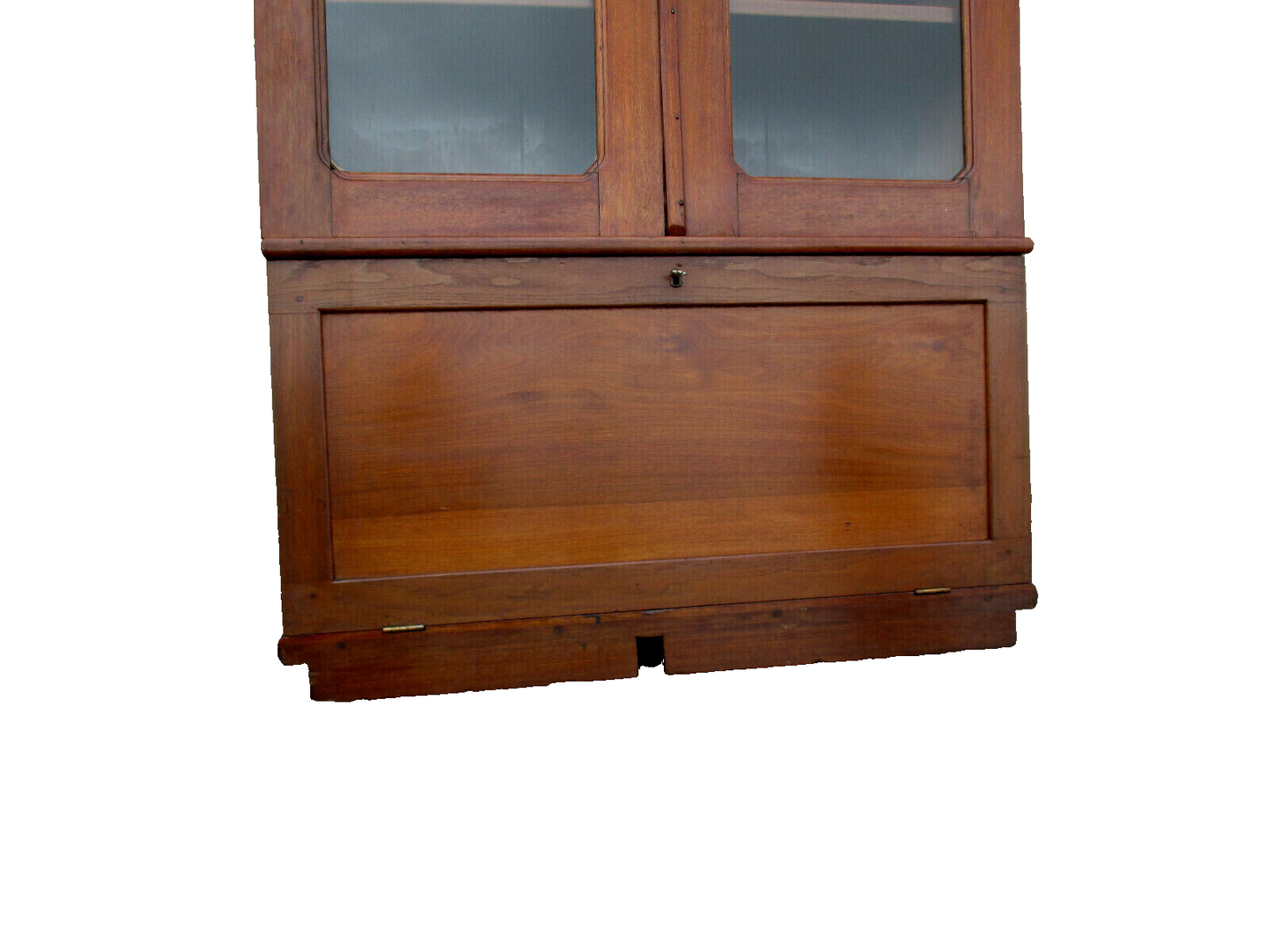 62385   Antique Victorian 2 pc Secretary Desk w/ Bookcase Top